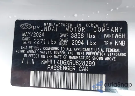 2024 Hyundai Elantra Se from USA, damaged, VIN KMHLL4DGXRU828299